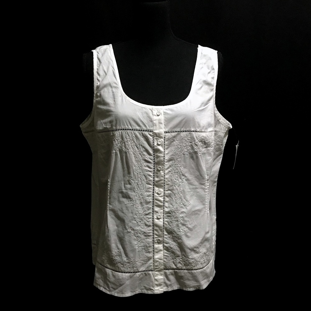 White Sleeveless Top